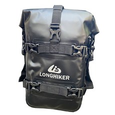 LONGHIKER 防水登山背包，輕量化戶外健行背包，耐磨舒適多功能, 黑
