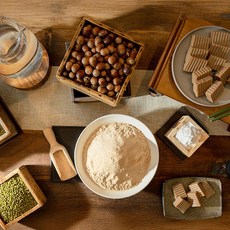 신덕재명인 도토리묵 만들기 묵가루+육수 2봉, 8개