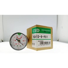 CKD 真空壓力錶 VG41D-6-P01 R1/8接頭 負壓範圍-100~0 kPa, 1個