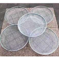 원형 참깨망 멀티 거름망 스텐 얼기미 소쿠리 다용도 1. 직경 42cm 구멍 2mm, 1개