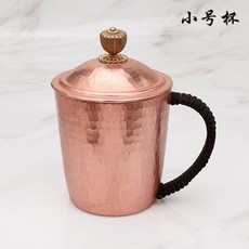 純銅手工錘紋杯碗勺筷四件套 (13cm碗), 1個, 小號加厚紫銅杯子（380ml）