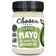 초즌 푸드 100% 아보카도 오일 기반 클래식 마요네즈 글 Chosen Foods 100% Avocado Oil-Based Classic Mayonnaise Gluten & D, 354ml, 1개