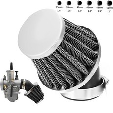 범용 에어 필터 35mm 3842454850mm 오토바이 에어 필터 50cc 110cc 125cc 140cc 오토바이 ATV 스쿠터 핏 먼지 자전거, 1