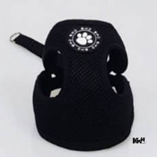 애견 하네스 세트 블랙 L 강아지목줄하네스