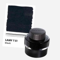 꼬미얌 만년필용 병잉크 T51 블랙 30ml 1개 만년필리필잉크