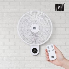 [4월 특가] 비스카 벽걸이 팬 서큘레이터 리모컨형 5엽날개 3단풍속 타이머 좌우회전 상하조절 강풍 벽걸이 선풍기, 벽걸이 팬 서큘레이터(리모컨형)