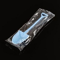 일회용 삽수저 스패출러 스푼 테이크아웃 수저 케이크, 1개, 블루 독립 팩 100개