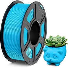 PETG 필라멘트 175mm 1KG 3D 프린터 투명 강한 인성 1KG330M 고정밀 치수 정밀도 ±002mm, 1000g 하늘색