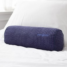 추나앤추나 국내 유일 개인 맞춤형 거북목 목주름 옆으로 낮은 기능성 편백 원형 경추베개, 추나&추나 원형경추베개, Large(네이비), 1개