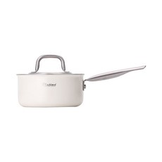 플래티나 인덕션 통3중 편수냄비, 1개, 크림, 16cm