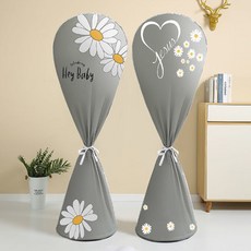 1+1 윈윈리빙 북유럽풍 선풍기 커버 방수 보관 덮개 보관함, 블루+그레이