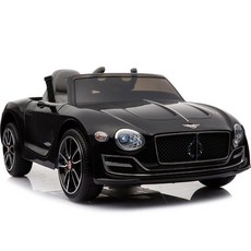 어린이 전기 벤틀리 자동차 아기 붕붕카 선물 전동차 유아 조카 푸쉬카, 리모컨원격제어+블루투스음악+가죽좌석+인증, 블랙/2륜구동