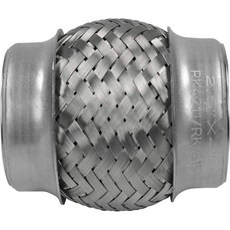 RP 리마커블 파워 2.5인치 인렛 배기 플렉스 파이프 내부 직경 x 10 길이 유연 튜브 스테인리스 강 이중 브레이드 헤비 듀티 범용 머플러 RK7545 교체 부품, 2.5"x4"