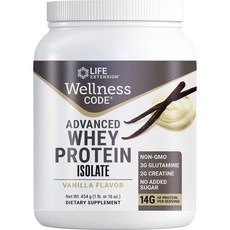 LIFE EXTENSION CODE分離乳清蛋白粉香草口味, 1個, 454克