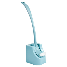 雙頭馬桶刷 馬桶清潔刷 廁所刷子 無死角長柄清潔刷 浴室清潔, 藍色