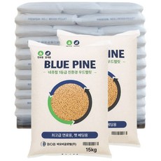 자재1번가 프리미엄 우드펠렛 블루파인 목재펠렛 캠핑 난로용 고양이베딩, 1개, 15kg