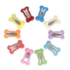 강아지 머리핀 헤어삔 똑딱핀 미간핀 앞머리 10p 1세트, 2.5cm뼈다귀(코팅) 10P, 1개