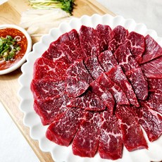 당일도축 한우 뭉티기 육사시미 생고기+양념소스 증정, 한우뭉티기 250g +양념소스증정, 250g, 1개