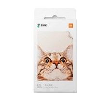 小米 口袋照片打印機 50張 便攜印表機即貼相紙 專用 彩色無墨列印 3吋 AR留聲相片 背膠設計, 1包