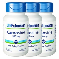 LIFE EXTENSION 肌肽素食膠囊 500mg, 60 件, 3個