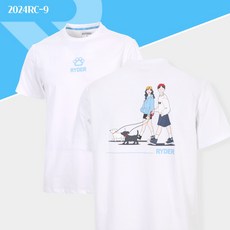 라이더 티셔츠 남녀공용 배드민턴상의 코튼라이크티 2024RC-9