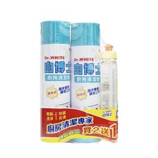 白博士 Dr.WHITE 廚房清潔劑 泡沫式 頑垢立除, 1套, 1.8L
