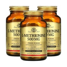 Solgar L-메티오닌 500mg 식물성 캡슐 90정 x 3, 3개