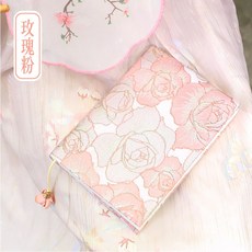 RAYRAYGO 錢麗【手工布書衣】燙金花布 可調節書衣 手帳書衣, 1個