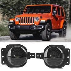 OFFROAD GAMERS LED 안개등 드라이빙 램프 어셈블리 교체품 (지프 JL용(화이트+옐로우)), For Jeep JL