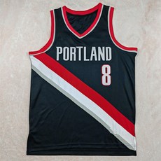 블랙 아브디야 농구 저지 여름용 운동 프린트 루즈핏 포틀랜드 느바 농구옷 농구저지 농구나시 농구유니폼
