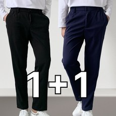 미제이 2P 남자 밴딩 슬랙스 프리미엄 구김없는 바지 1+1