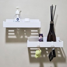 루미윤 자석 수납함 현관문 냉장고 세탁기 자석선반, 2개, 화이트