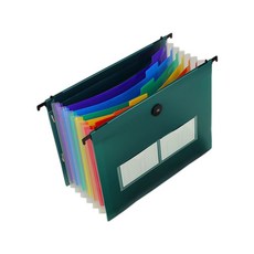 MoNo726 B5 아코디언 형 티켓홀더 행잉파일 포켓 정리함 30IHRG187, 그린, 1개