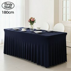파티홀릭 생일 돌잔치 백일상 칠순잔치 파티용 기업박람회 무지 행사 테이블보, 가로180cm, 네이비, 1개
