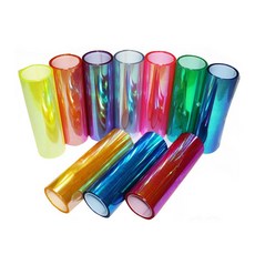 데일리쇼핑 라이트 필름 카멜레온 PPF 전조등 안개등 랩핑 시트지 코팅 스모그필름, 라이트필름레드(10cm), 1개