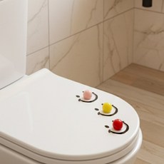 모아니샵 변기커버 손잡이 변기커버손잡이흡착식, 옐로우