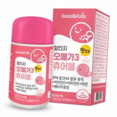 굿데이 키즈오메가3 굿앤키즈 알티지 오메가3 츄어블 90캡슐