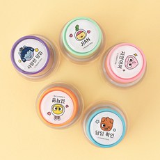 [카카오키즈] 주문제작 이름도장 원형, 1개, 핑크, 무지