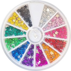 네일쎈 네일아트 네일스톤파츠세트(M)-036 꽃 4mm 360알, 1개