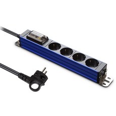 Hyundai Electric 伺服器用 鋁製高容量延長線 4孔 HDSVAL-GN43B, 3m, 太空藍, 1個