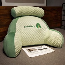 床頭靠墊 辦公室護腰腰靠 睡覺枕頭 沙發靠墊 午休趴枕 宿舍靠枕, sweet 恐龍冰豆豆腰靠,70*50厘米