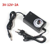 조정 가능한 전원 공급 장치 어댑터 3V 5V 6V 9V 12V 1A 2A 3A 5A 파워서플라이 범용 220V To 충전기 charg, 03 Only Power Adapter, 02 US Plug, 02 3V-12V 2A Adapter