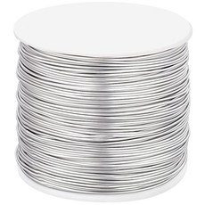 원형 알루미늄 공예 와이어 컬러 150000x1mm 손공예 제작 재료 주얼리 분재 공예품 DIY, 1롤, 라이트 그레이