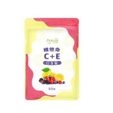 多立康 維他命C+E 口含錠, 60顆, 1個