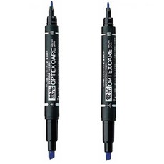 제브라 옵텍스 케어 형광펜 WKCR1 + 사은품(모닝 3색), 2개, 다크블루(DB)