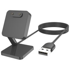 엔터콘 갤럭시핏3 USB 충전 거치대 케이블 충전선 충전독 1m 호환, USB A 타입 1m, 블랙