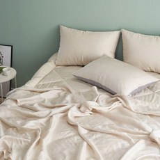 풍기 인견 여름 홑이불 베개커버 침구 세트 (Araium)