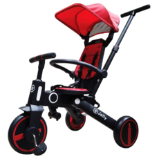 Jolly SL168 兒童三輪車，輕巧堅固，舒適安全，寶寶學步好夥伴, 紅色, 1個