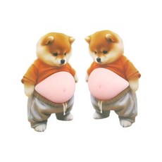 3D 시바견 배 스티커 재미있는 자동차 도어 보호대 엉덩이 범퍼 릴리프 장난감 자동차 바디 범퍼 실리콘 폰 스티커 장식