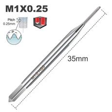 1개 HSS 미터법 탭 미니 나사탭 오른손잡이용 직선 플루트 기계 나사탭 M1 M1.1 M1.2 M1.4 M1.6 M1.7 M1.8, 01 M1x0.25